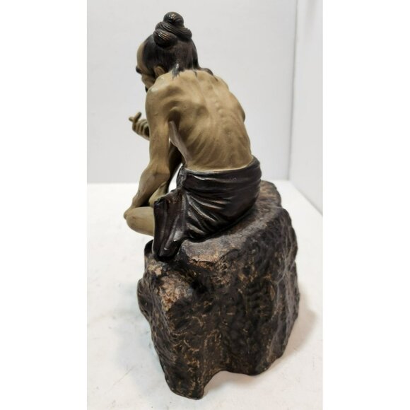 Vtg Rare Chinese Shiwan Xiangqi Mud Man Ceramic Figurine Sage Jigong Detailed - Picture 6 of 16